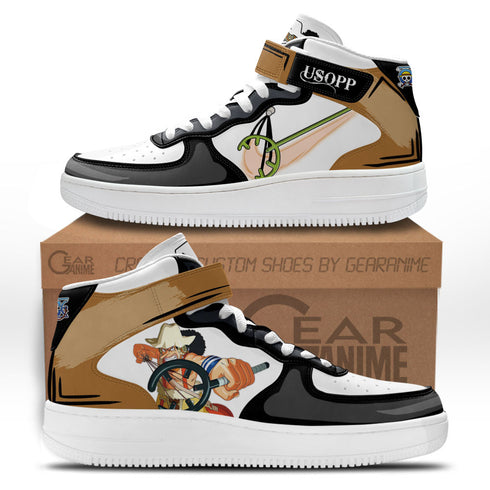 Usopp Sneakers Air Mid OP Custom Anime Schoenen
